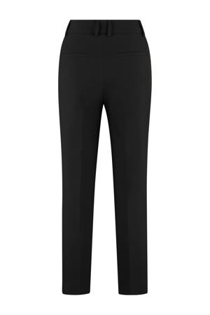 straight high waist pantalon zwart