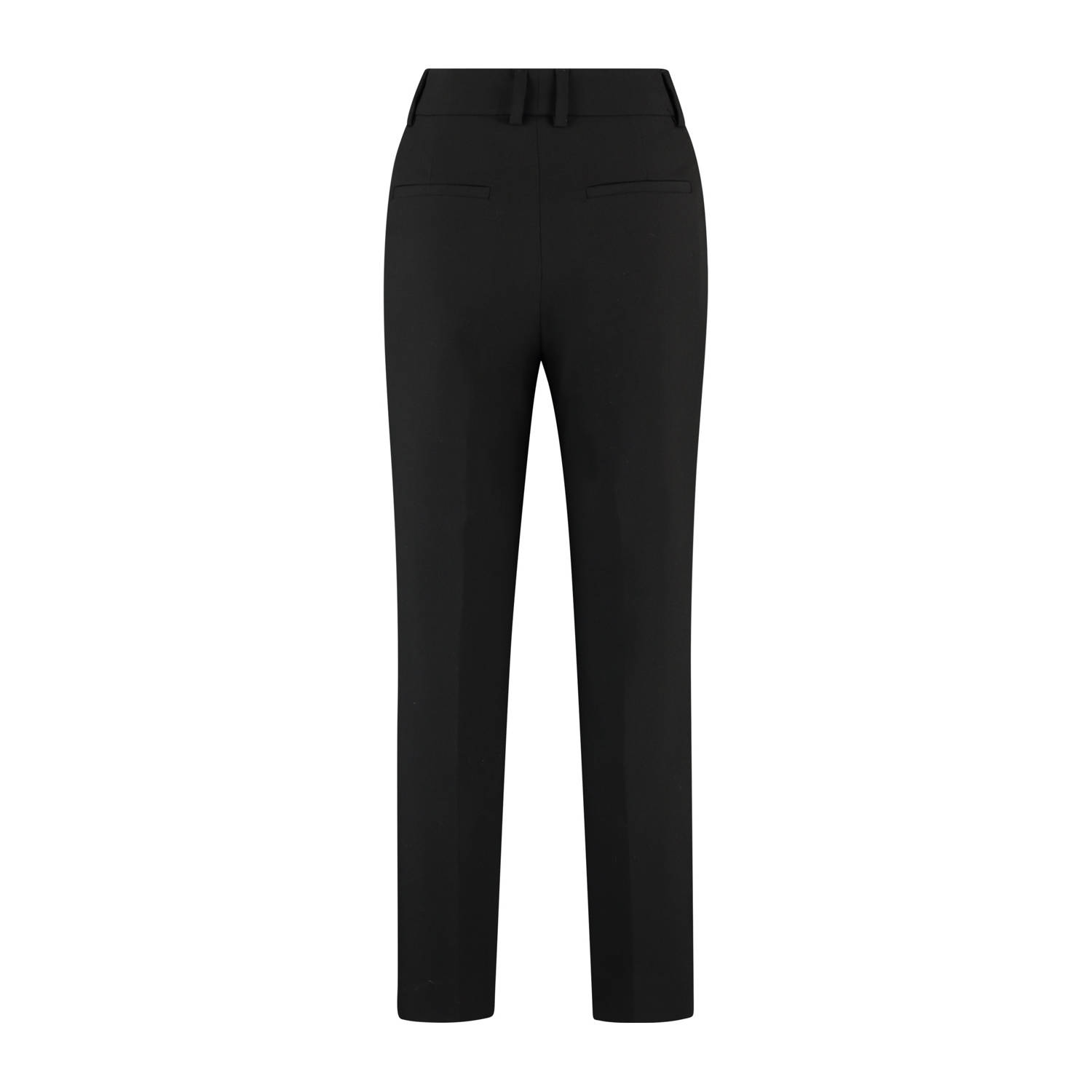 Claudia Sträter straight high waist pantalon zwart