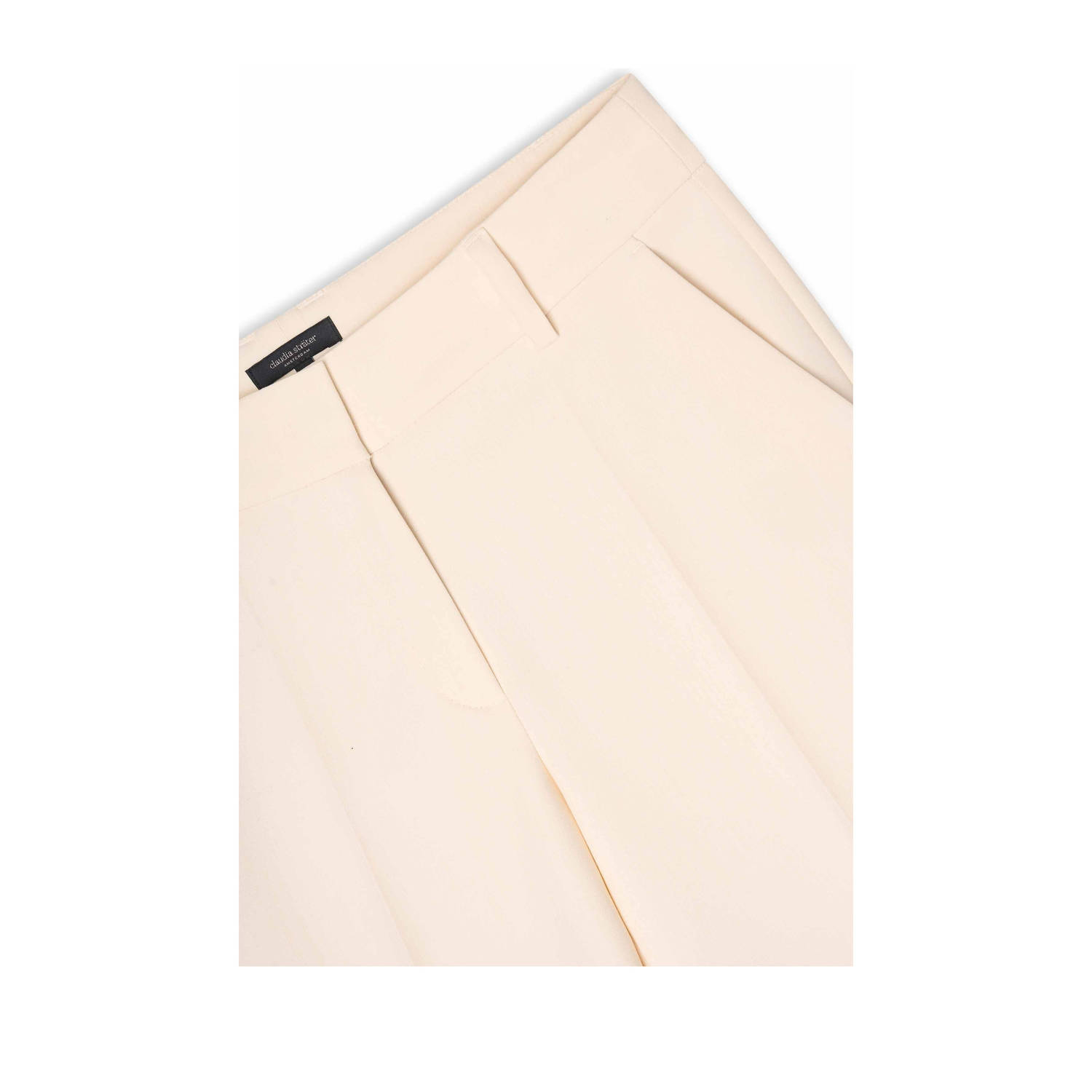 Claudia Sträter wide leg high waist broek ecru