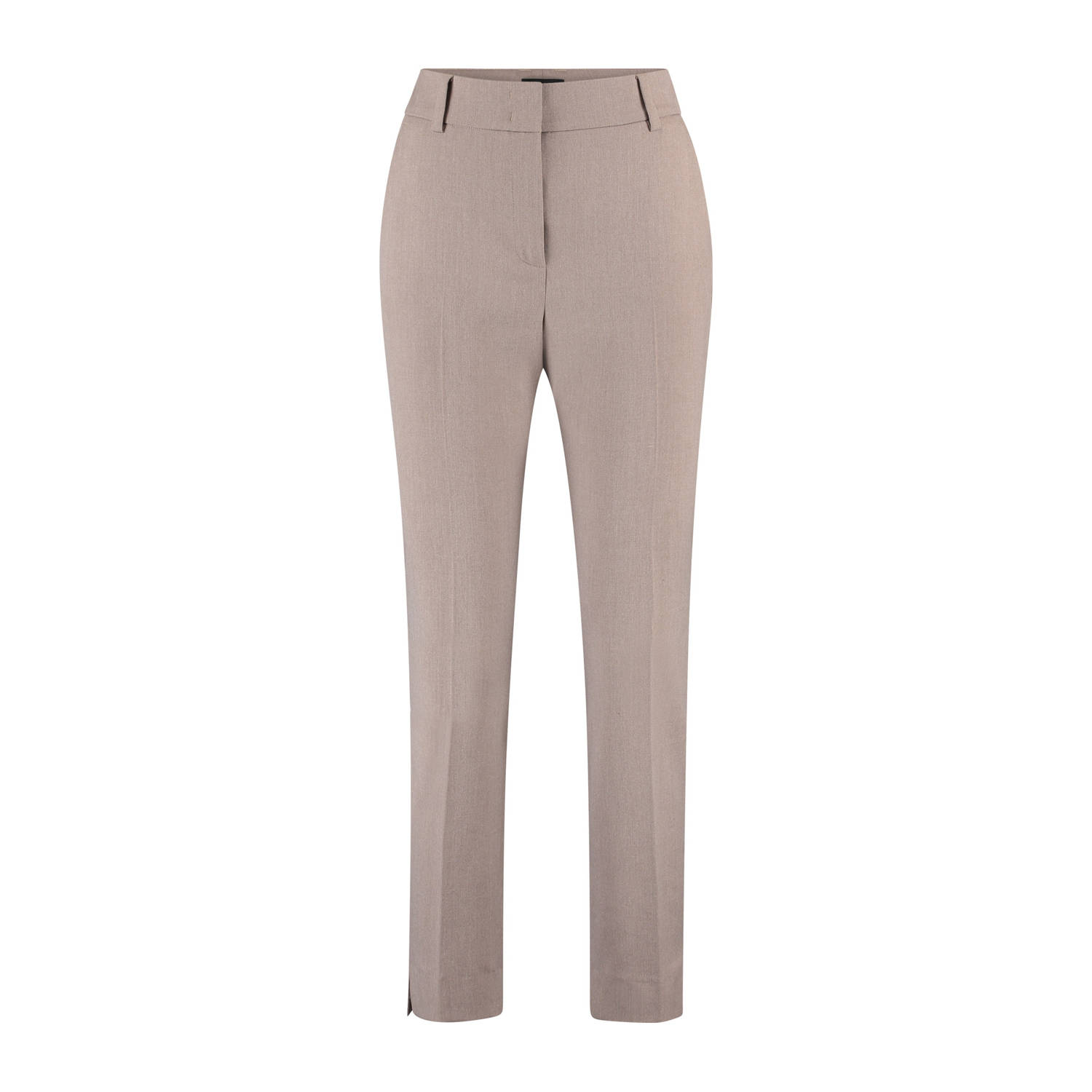 Claudia Sträter slim high waist pantalon taupe