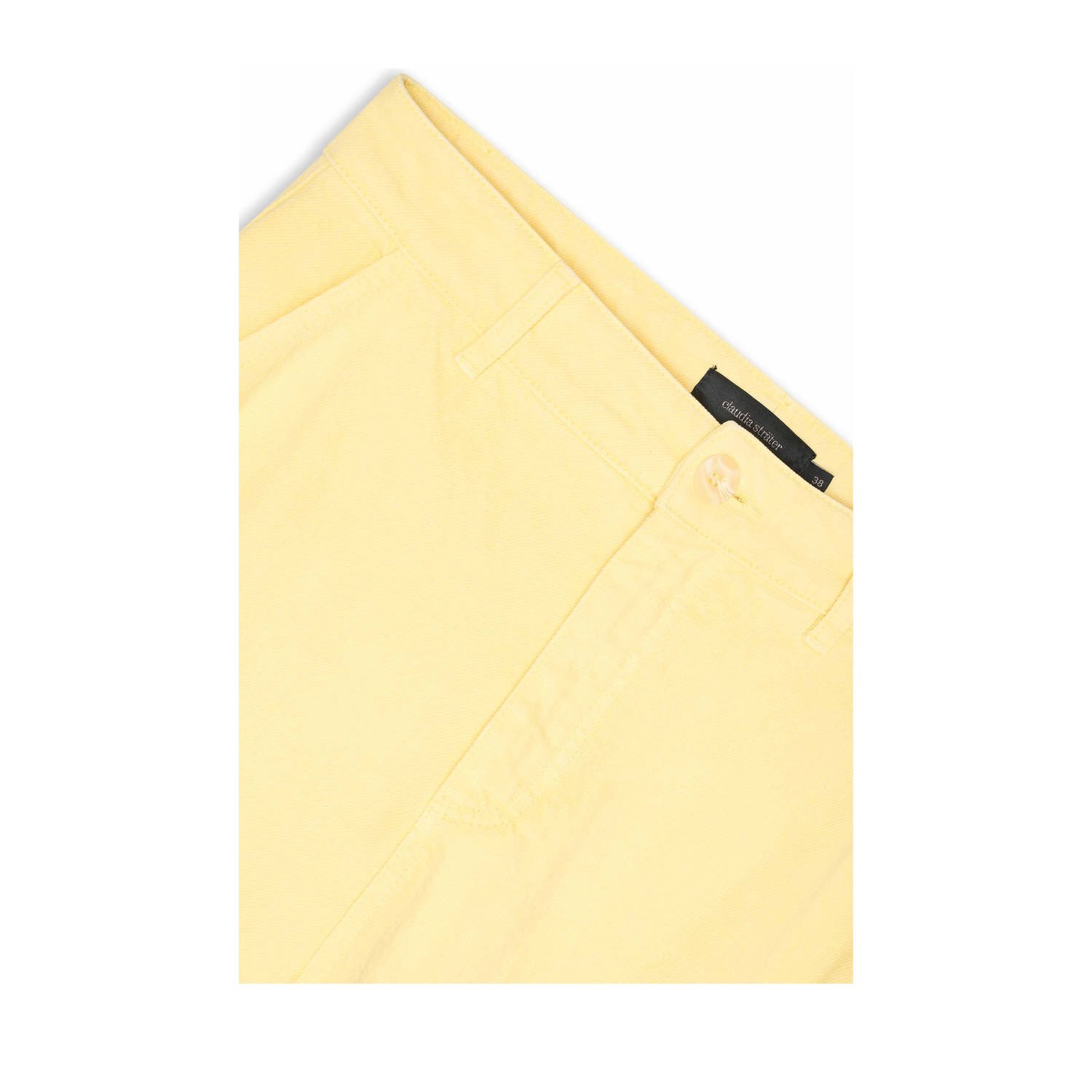Claudia Sträter wide leg high waist broek geel