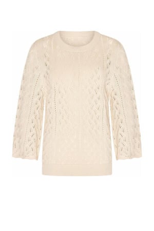 gebreide trui ecru crochet