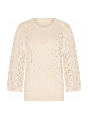 gebreide trui ecru crochet