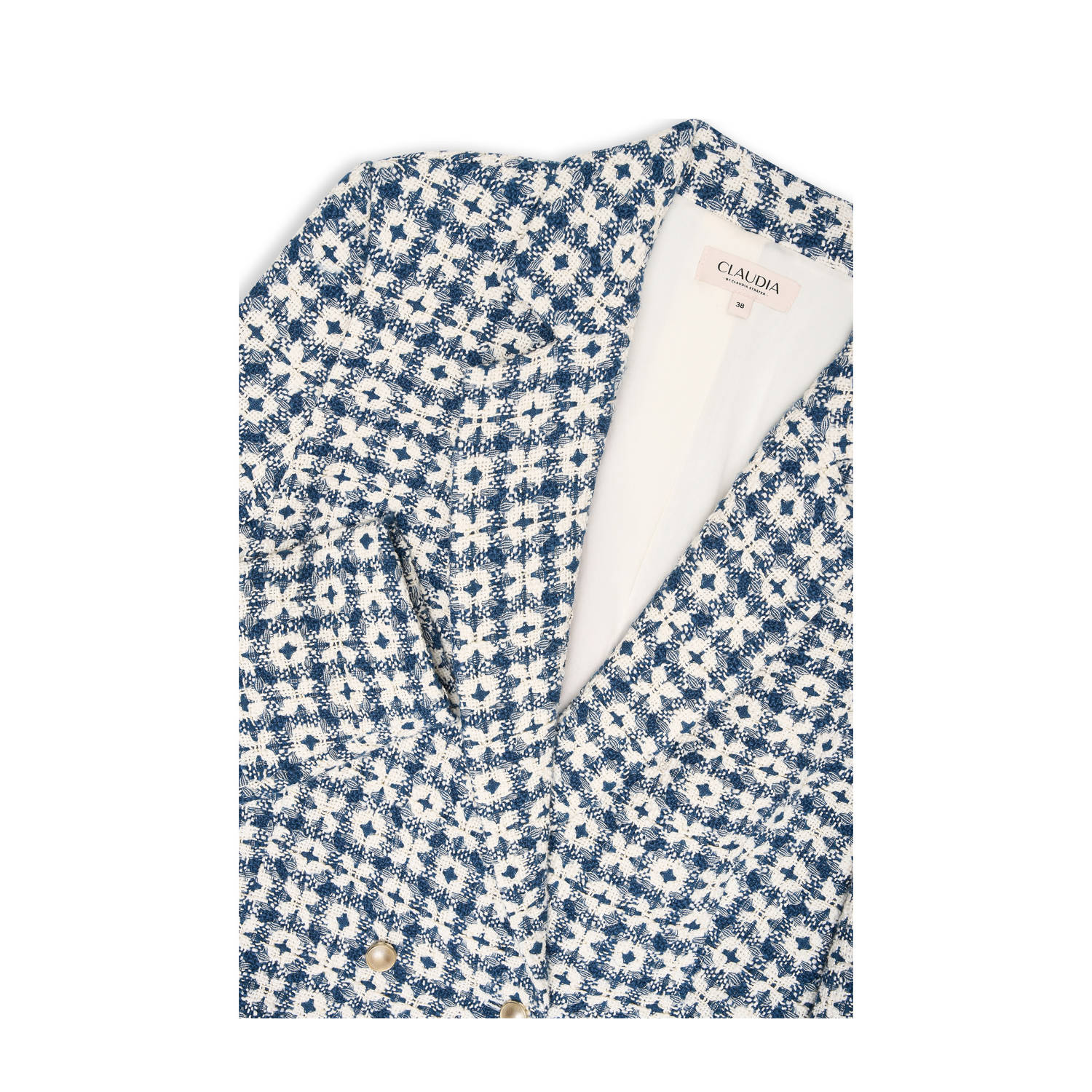 Claudia Sträter CLAUDIA BY CLAUDIA STRÄTER cropped blazer donkerblauw