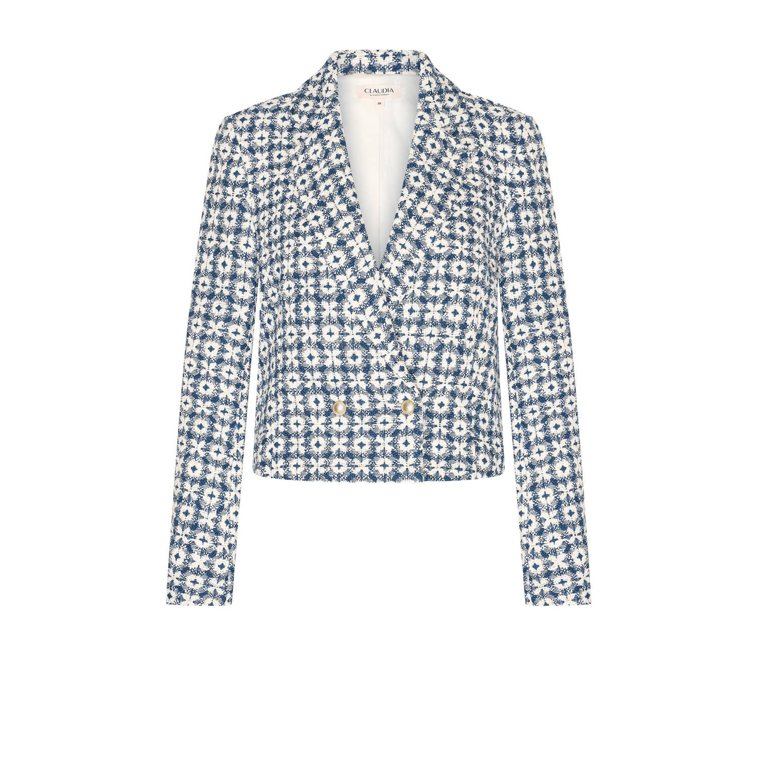 Claudia Sträter CLAUDIA BY CLAUDIA STRÄTER cropped blazer donkerblauw