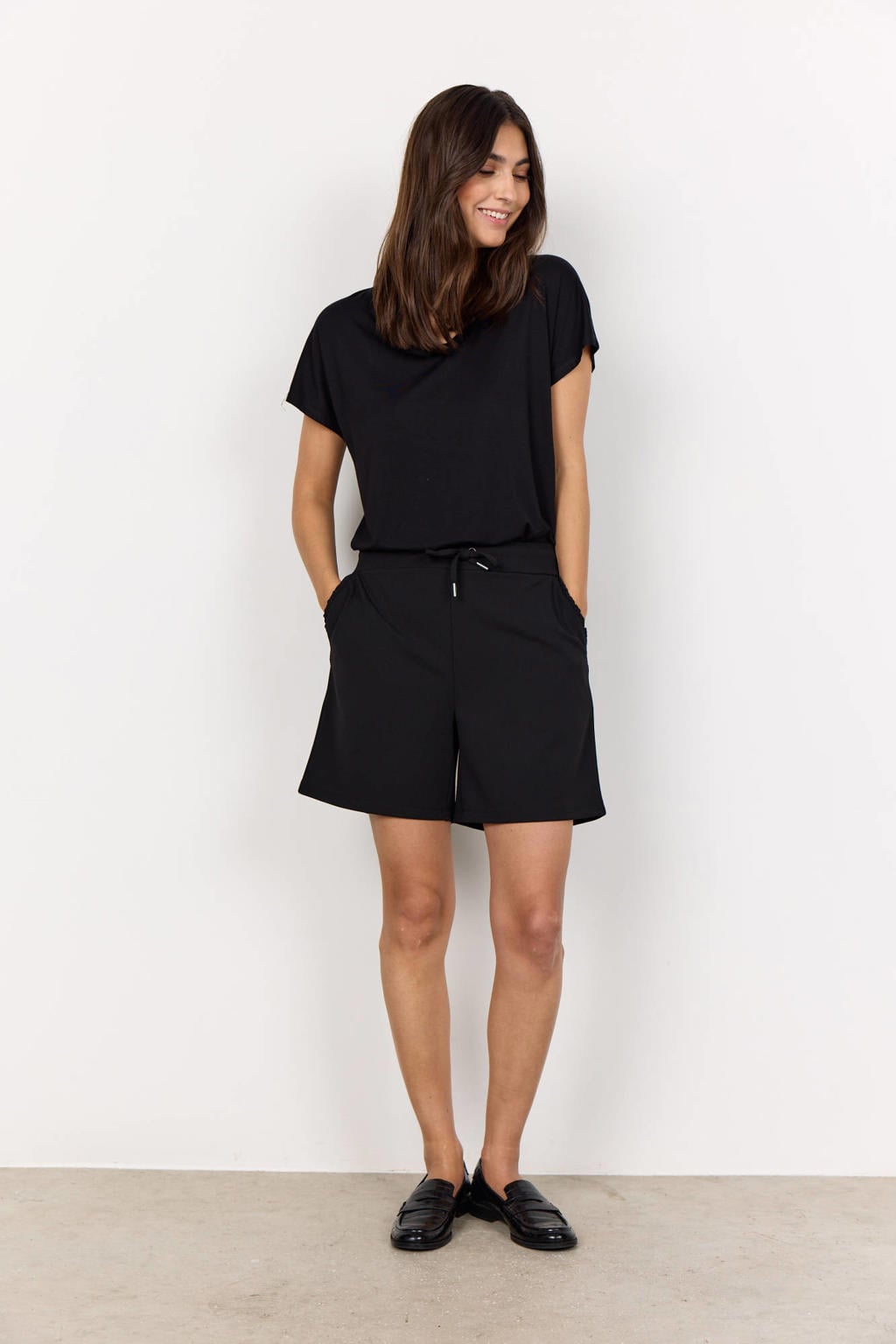 Soyaconcept comfort fit high waist short zwart