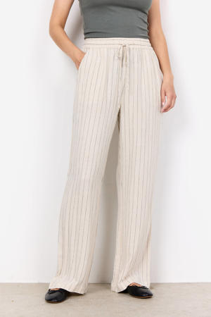 wide leg high waist broek ecru