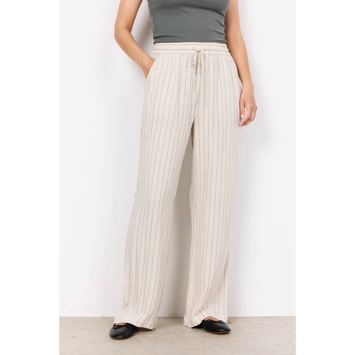 Soyaconcept Straight leg broek met steekzakken model 'POULA'