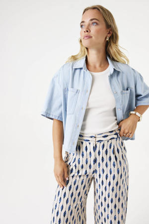 denim blouse light blue denim