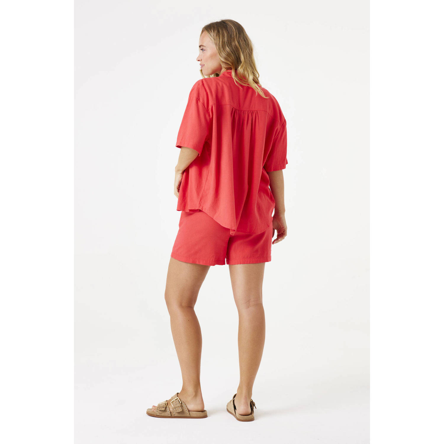 Garcia linnen blouse rood