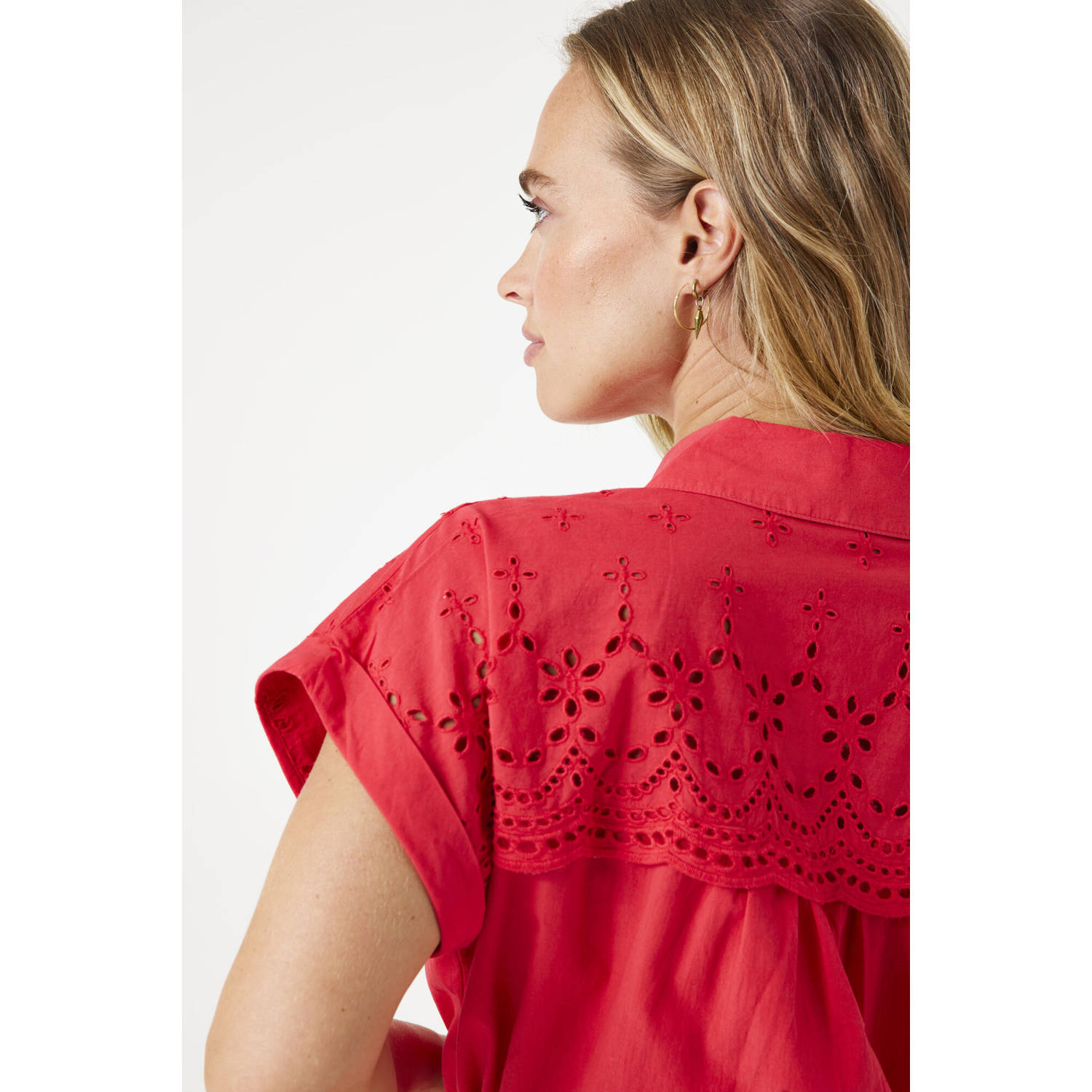 Garcia zomerjurk broderie rood