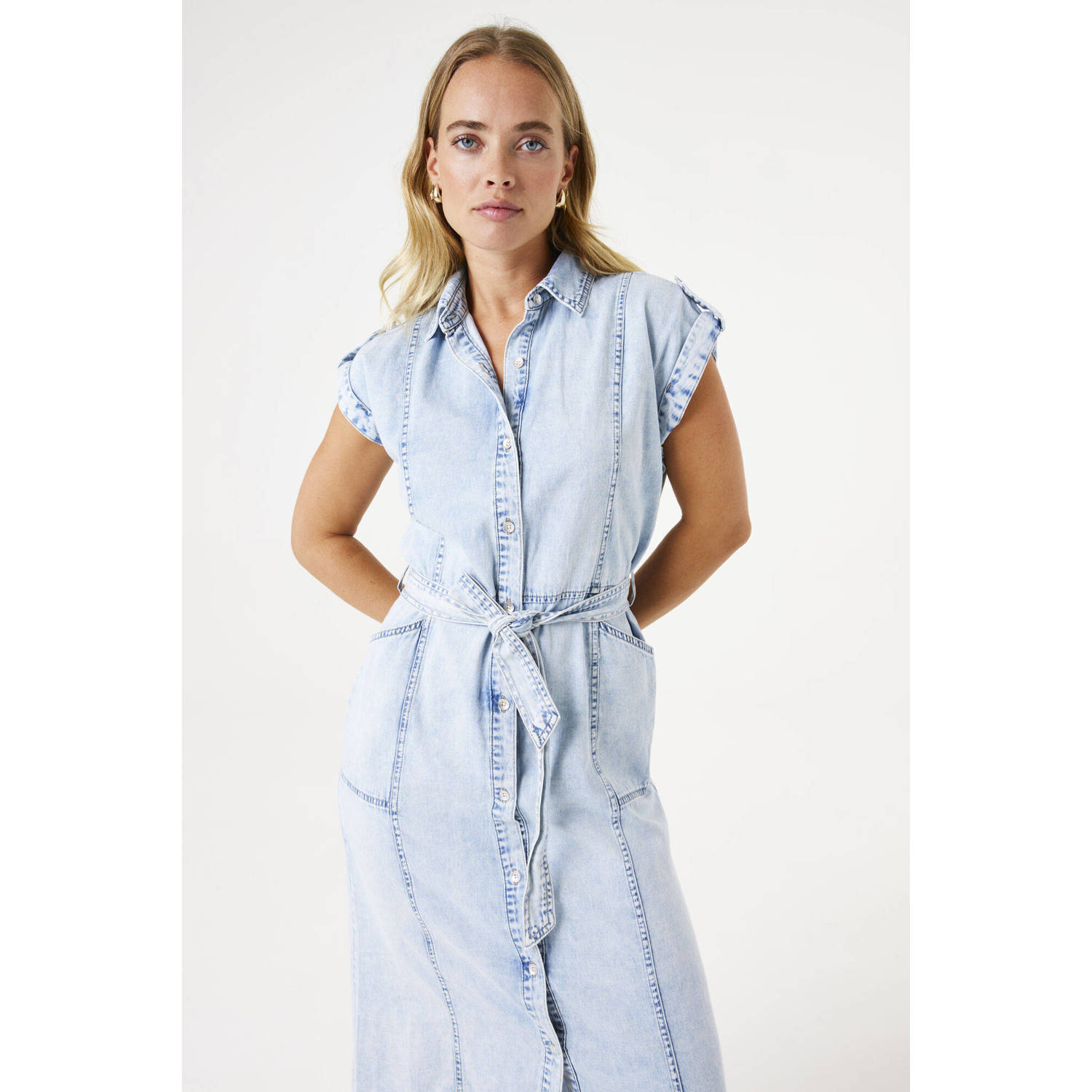 Garcia denim spijkerjurk light blue denim