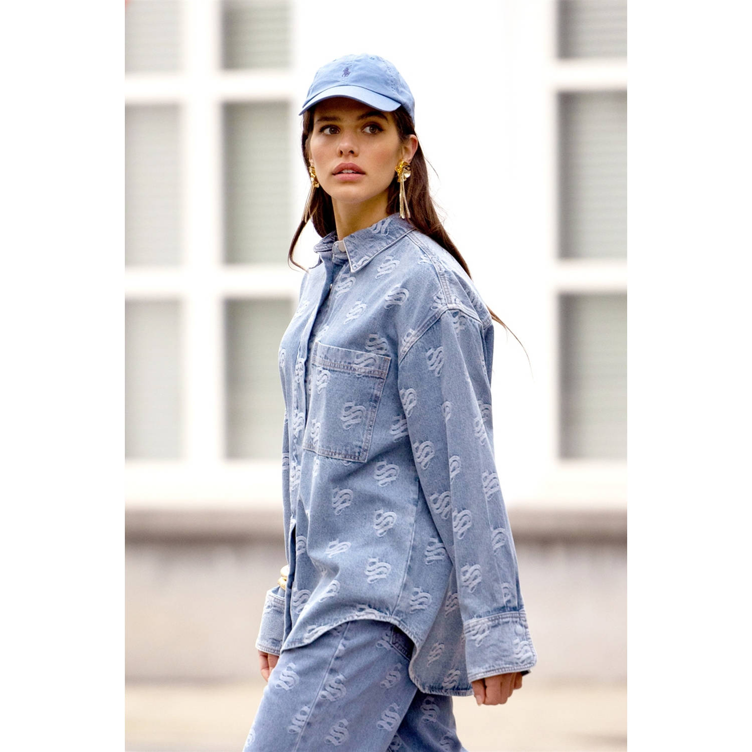 Shoeby blouse medium blue denim