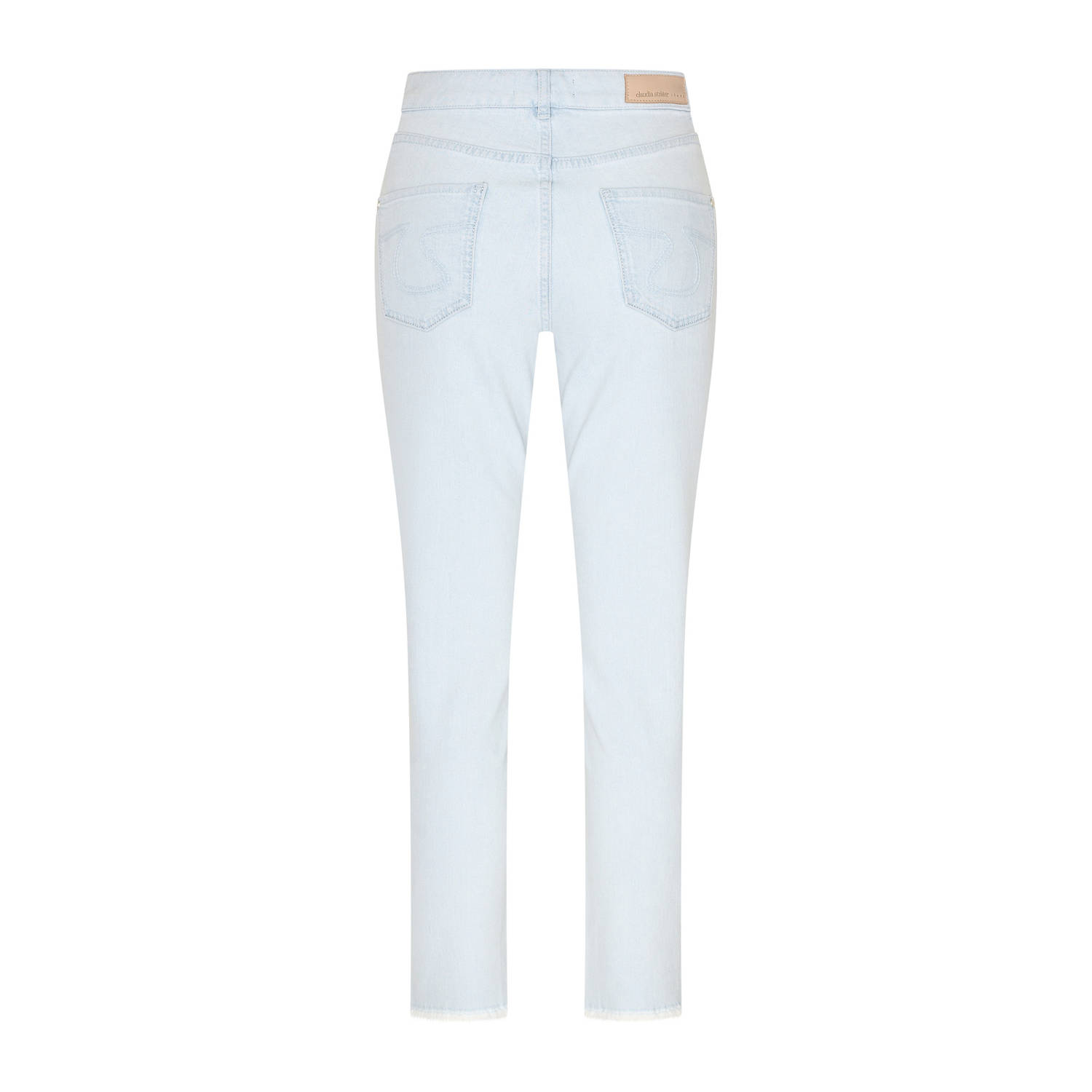 Claudia Sträter high waist slim fit jeans light blue denim