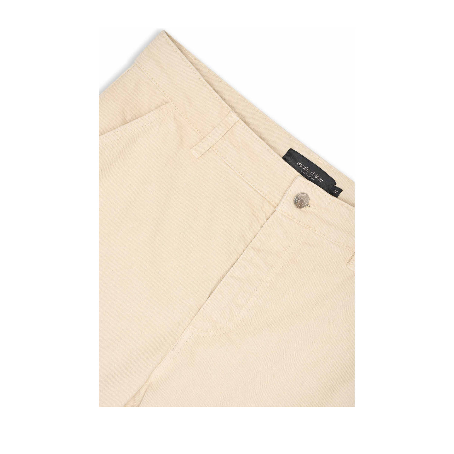 Claudia Sträter CLAUDIA BY CLAUDIA STRÄTER high waist wide leg jeans ecru