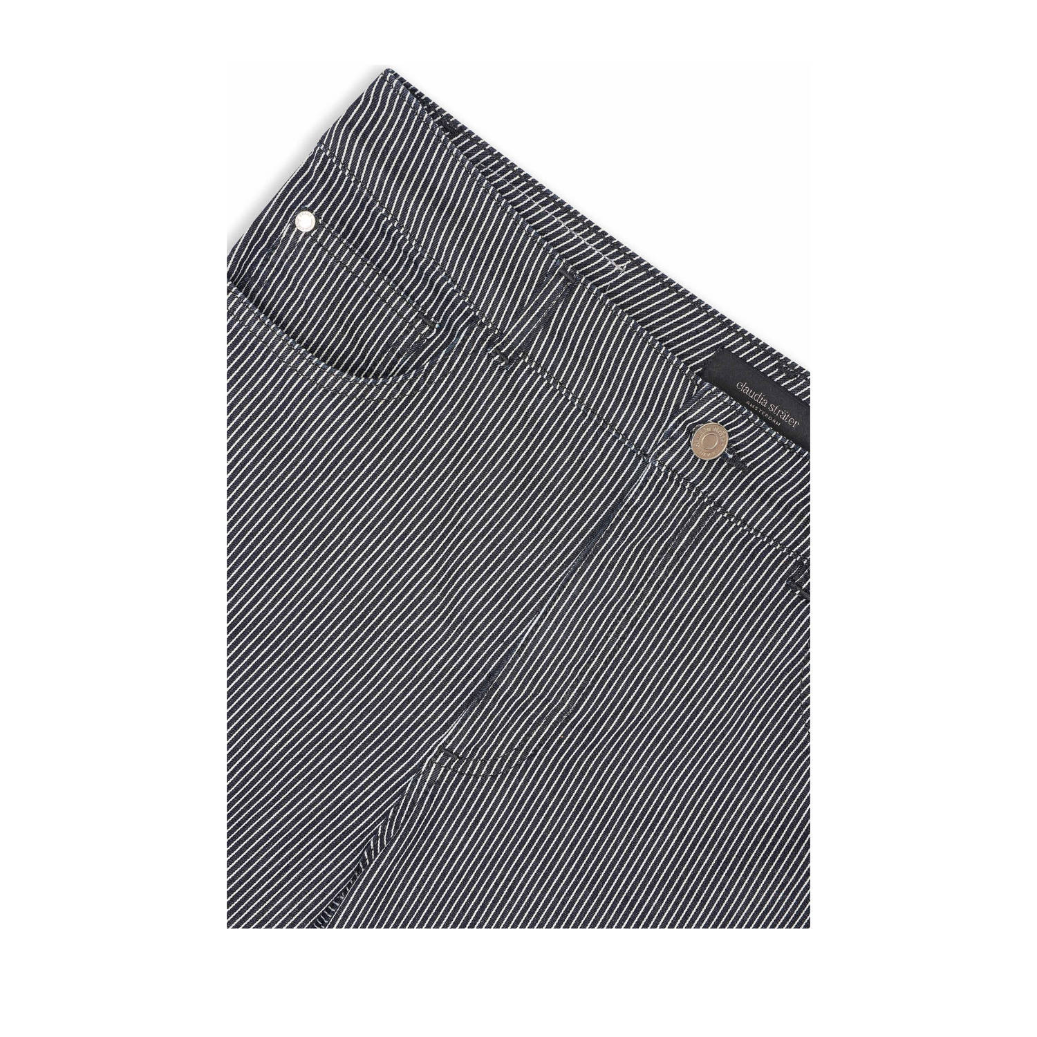 Claudia Sträter flared jeans donkerblauw