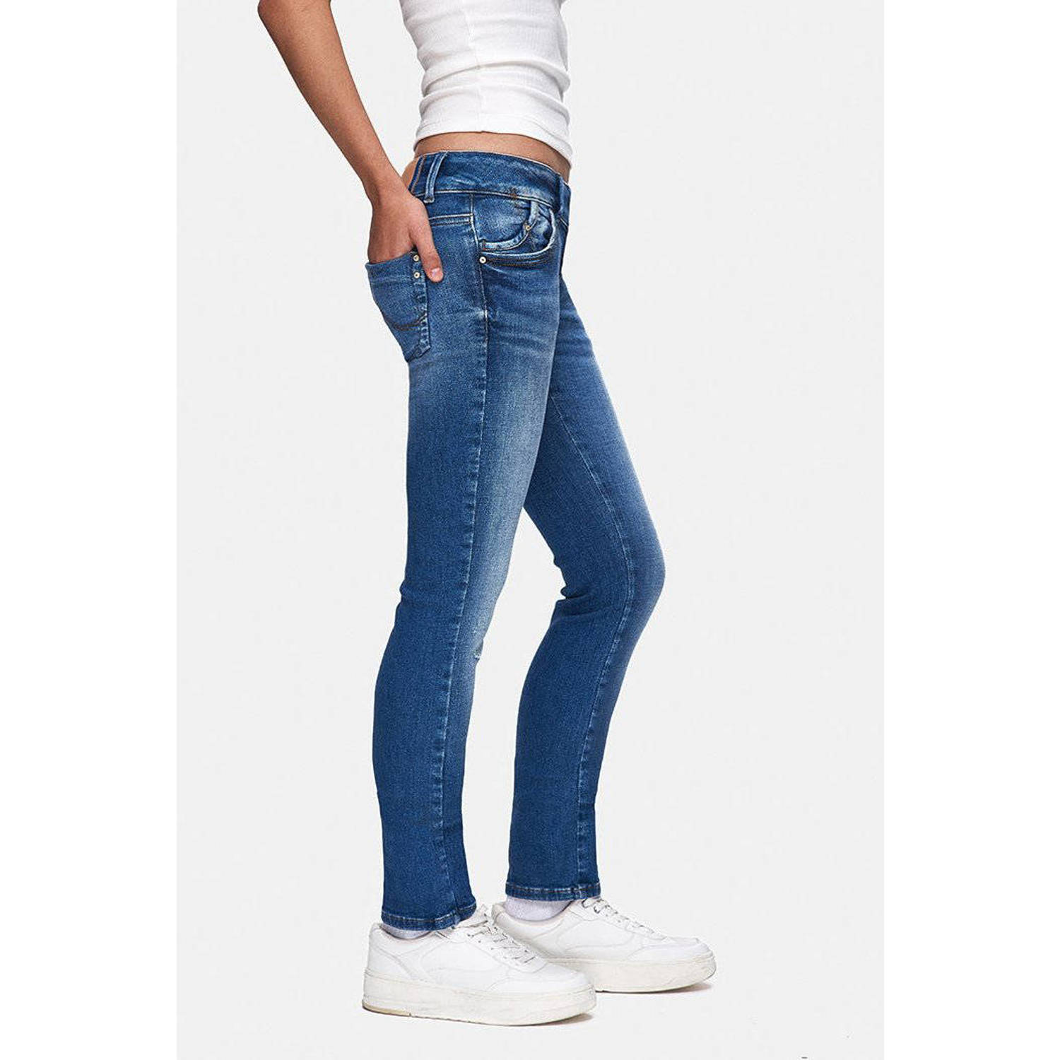 LTB low waist slim fit jeans dark blue denim