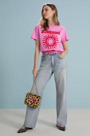 thumbnail: LTB high waist wide leg jeans medium blue denim
