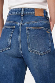 thumbnail: LTB high waist wide leg jeans dark blue denim