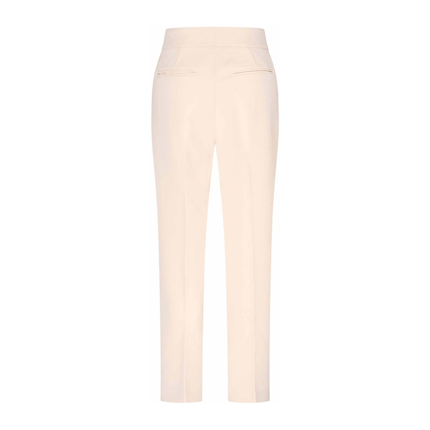 Claudia Sträter slim high waist pantalon zalm