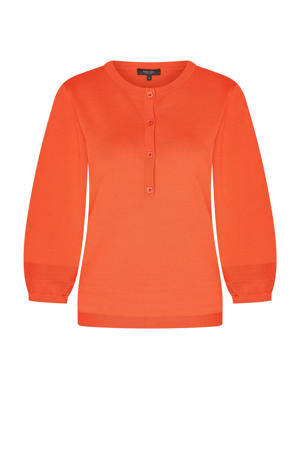 trui koraalrood gebreid