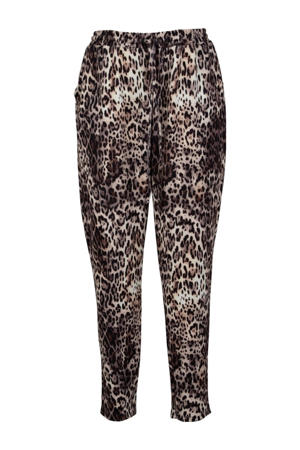 comfort fit regular waist broek bruin