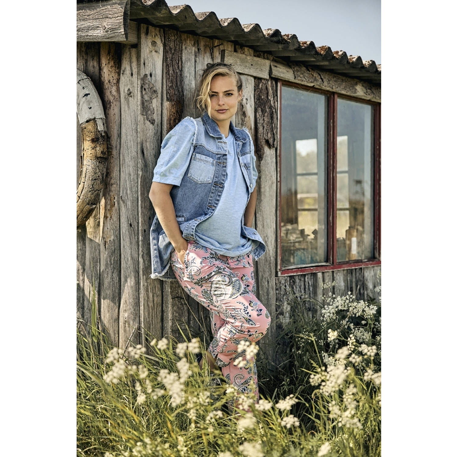 Zoey gilet light blue denim