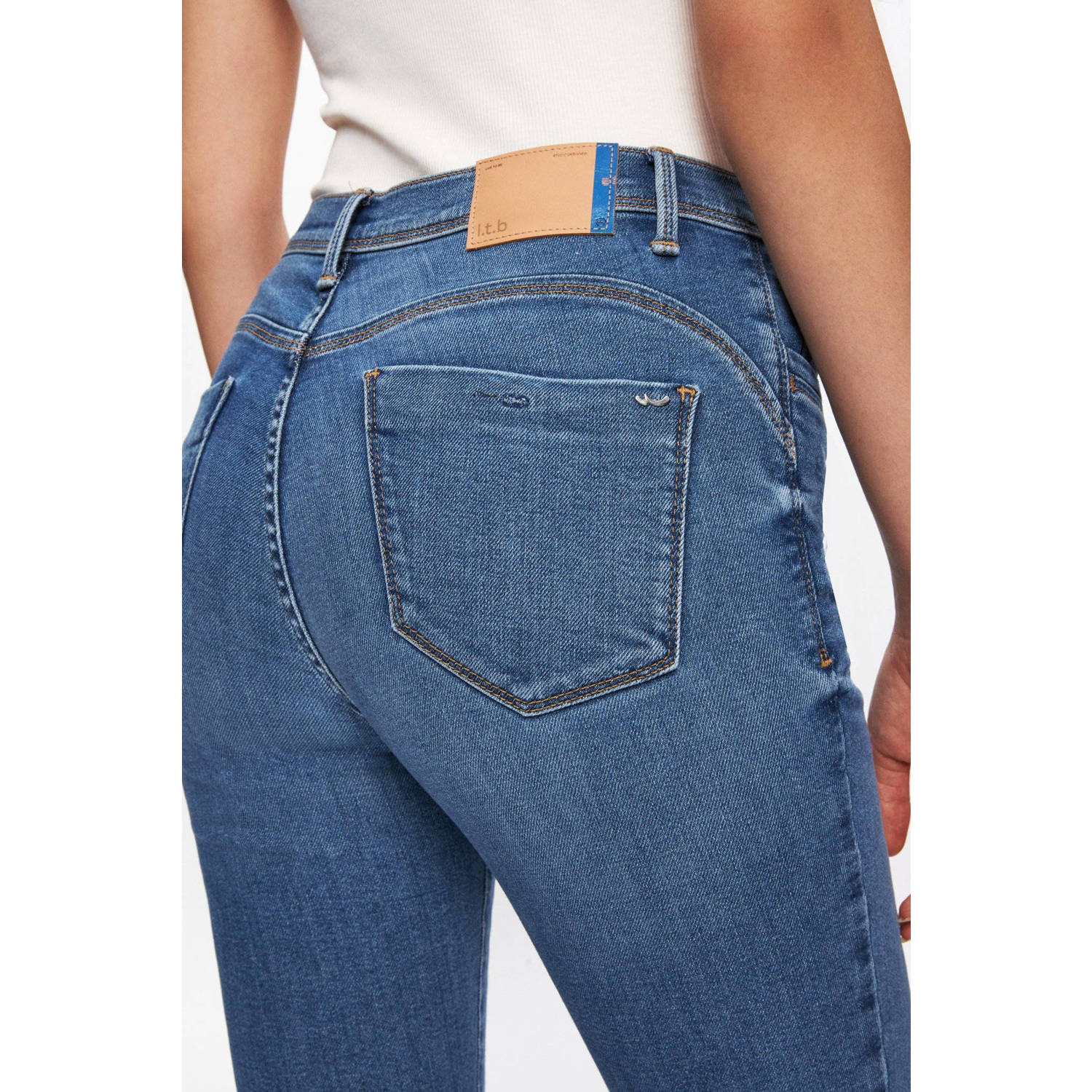 LTB high waist skinny jeans dark blue denim