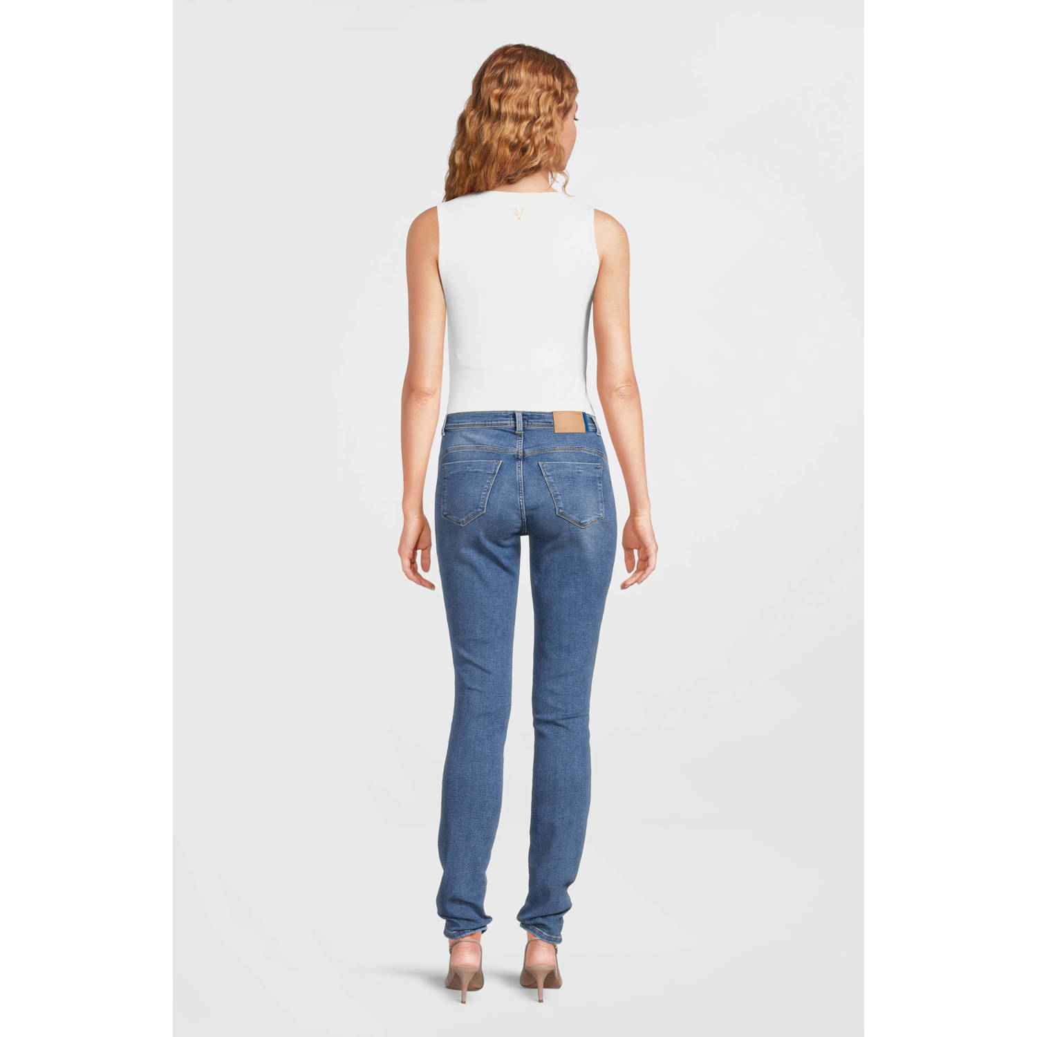 LTB high waist skinny jeans dark blue denim