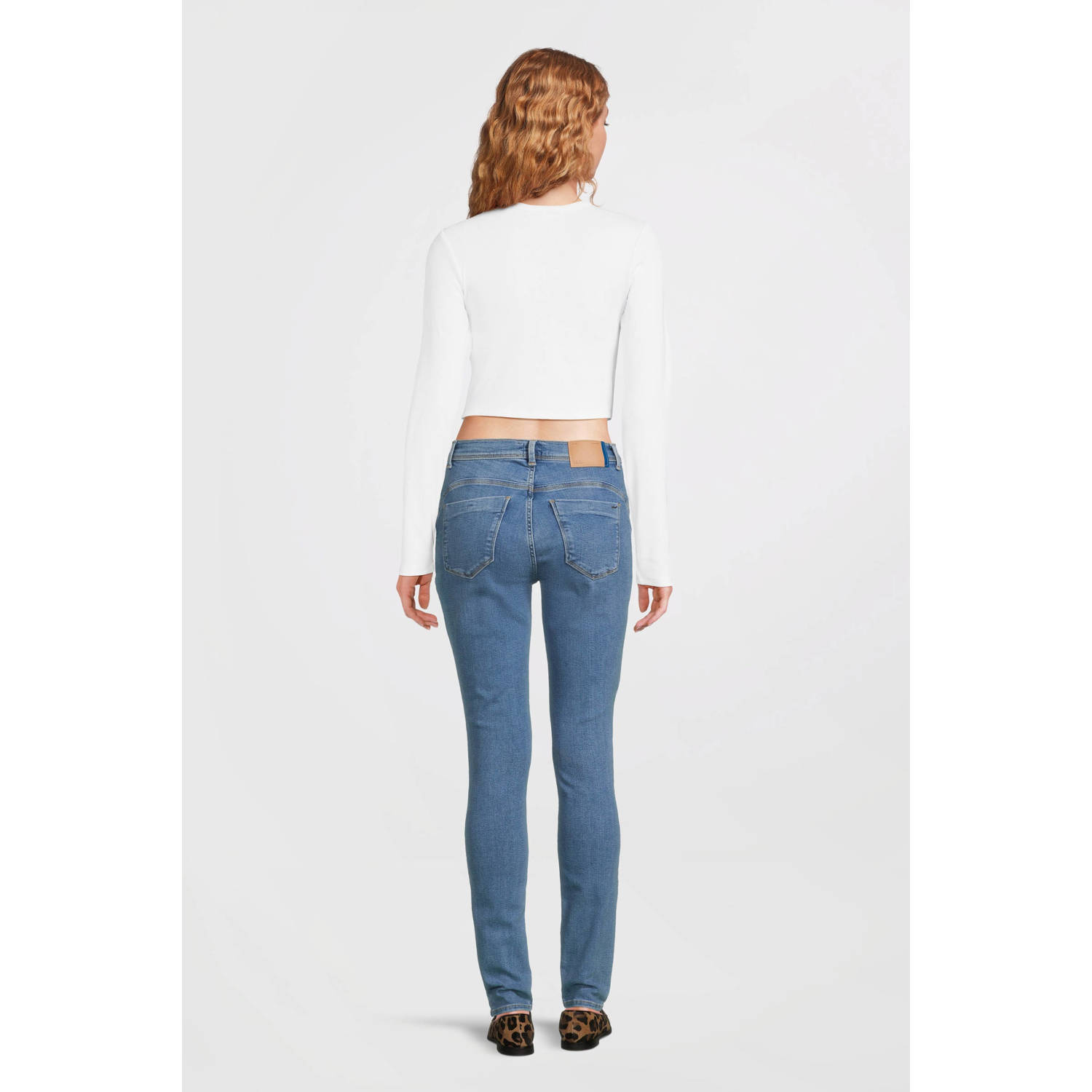 LTB high waist skinny jeans medium blue denim