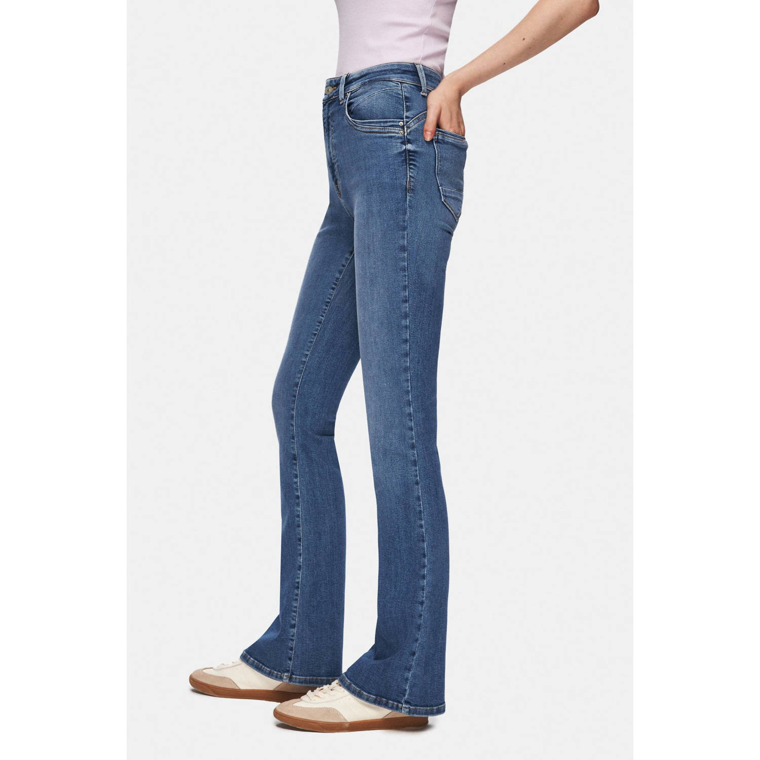 LTB high waist flared jeans dark blue denim