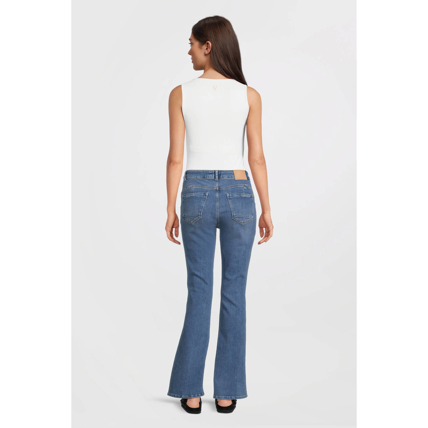 LTB high waist flared jeans dark blue denim