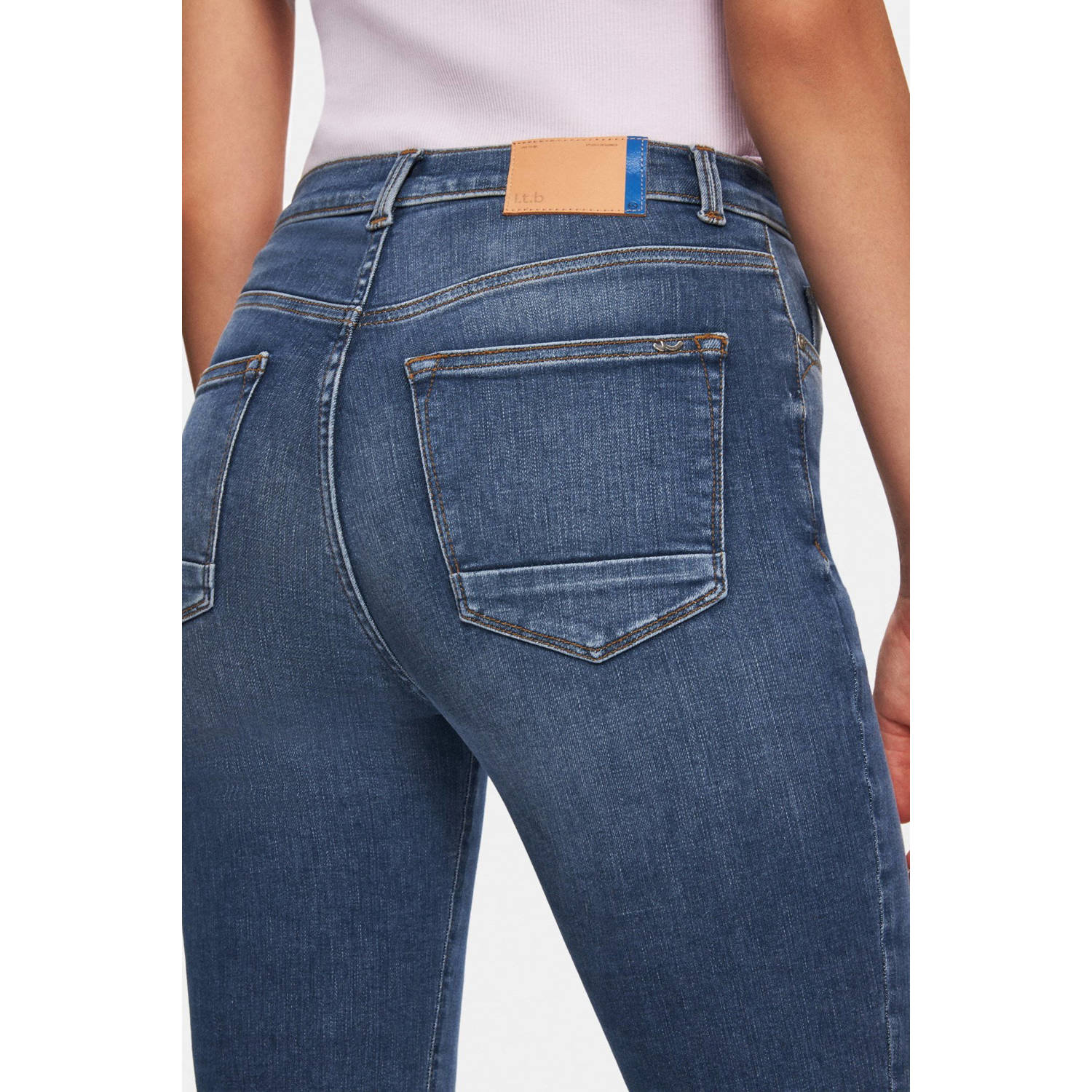 LTB high waist skinny jeans dark blue denim