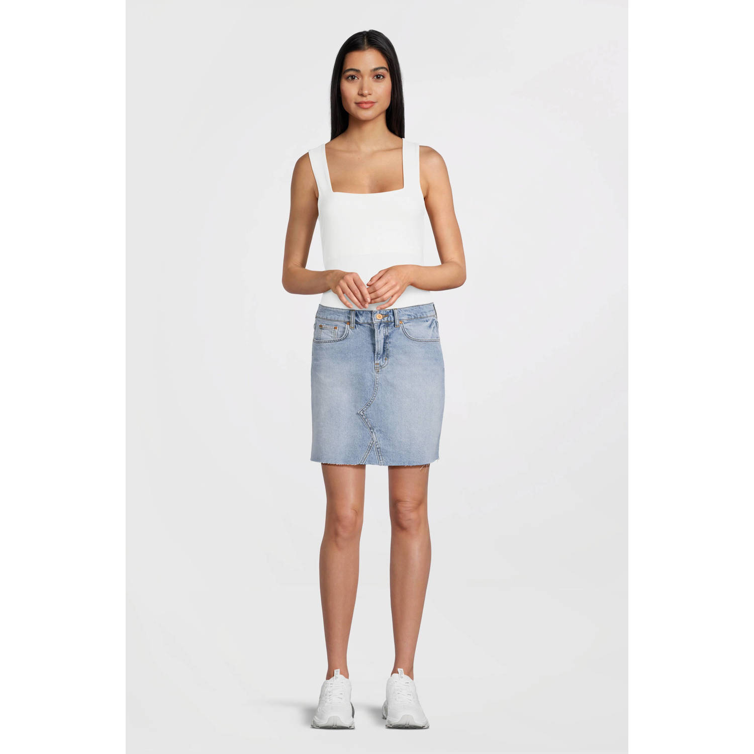 LTB denim spijkerrok medium blue denim