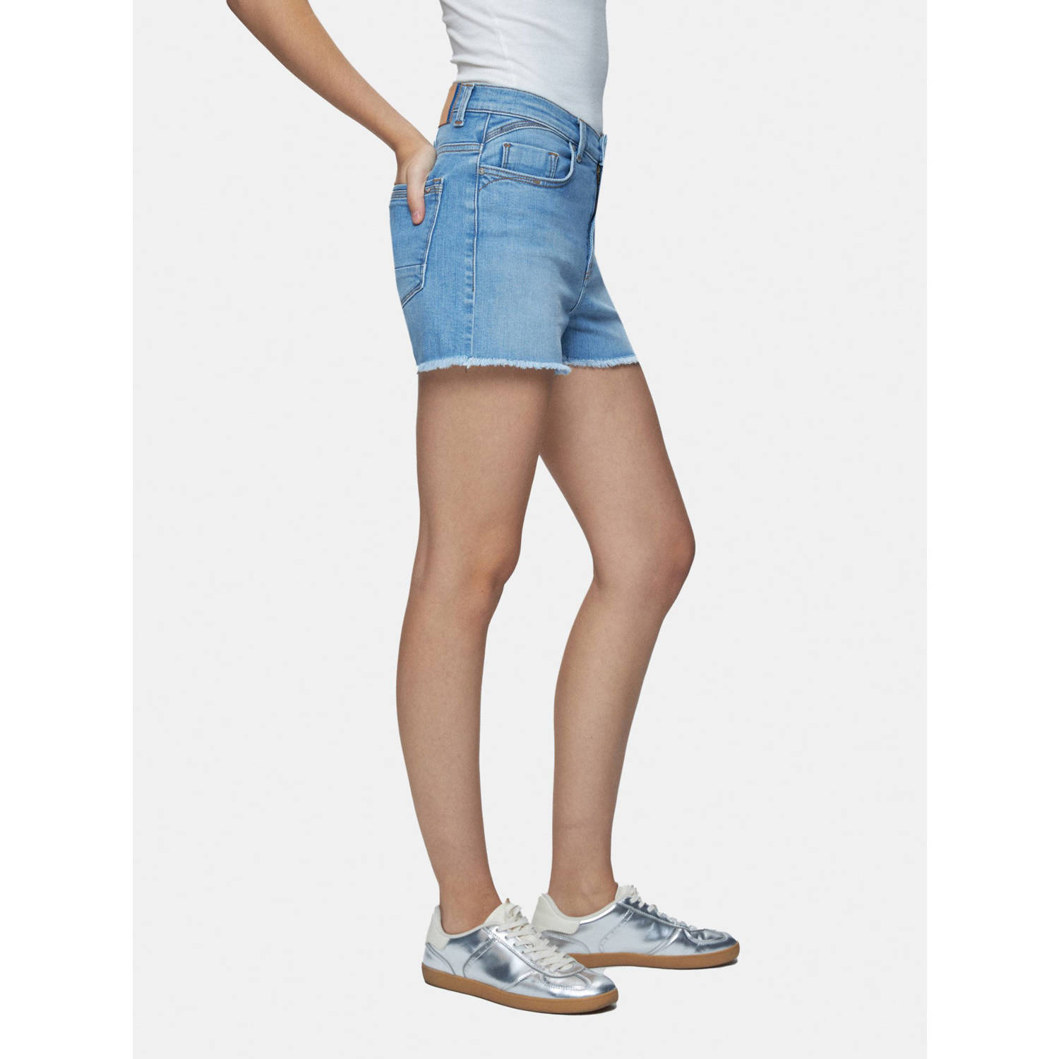 LTB denim regular waist short blauw