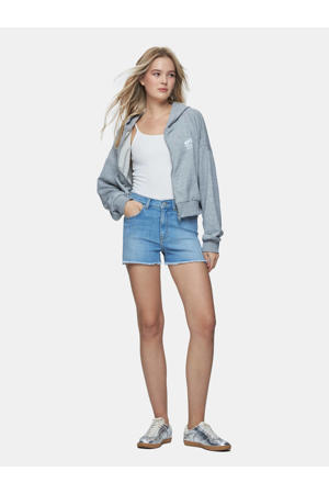 regular waist denim short