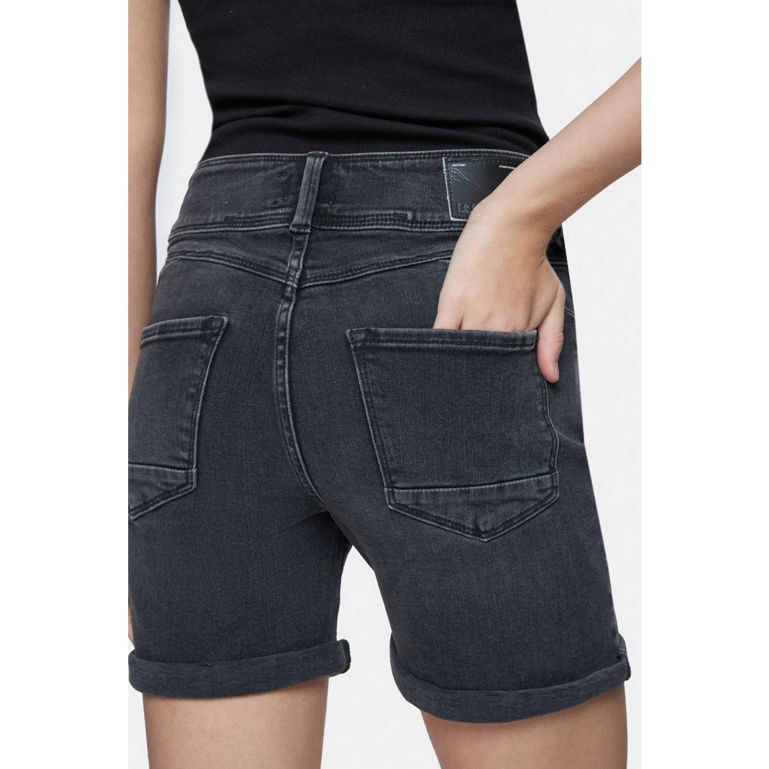 LTB denim regular waist short zwart