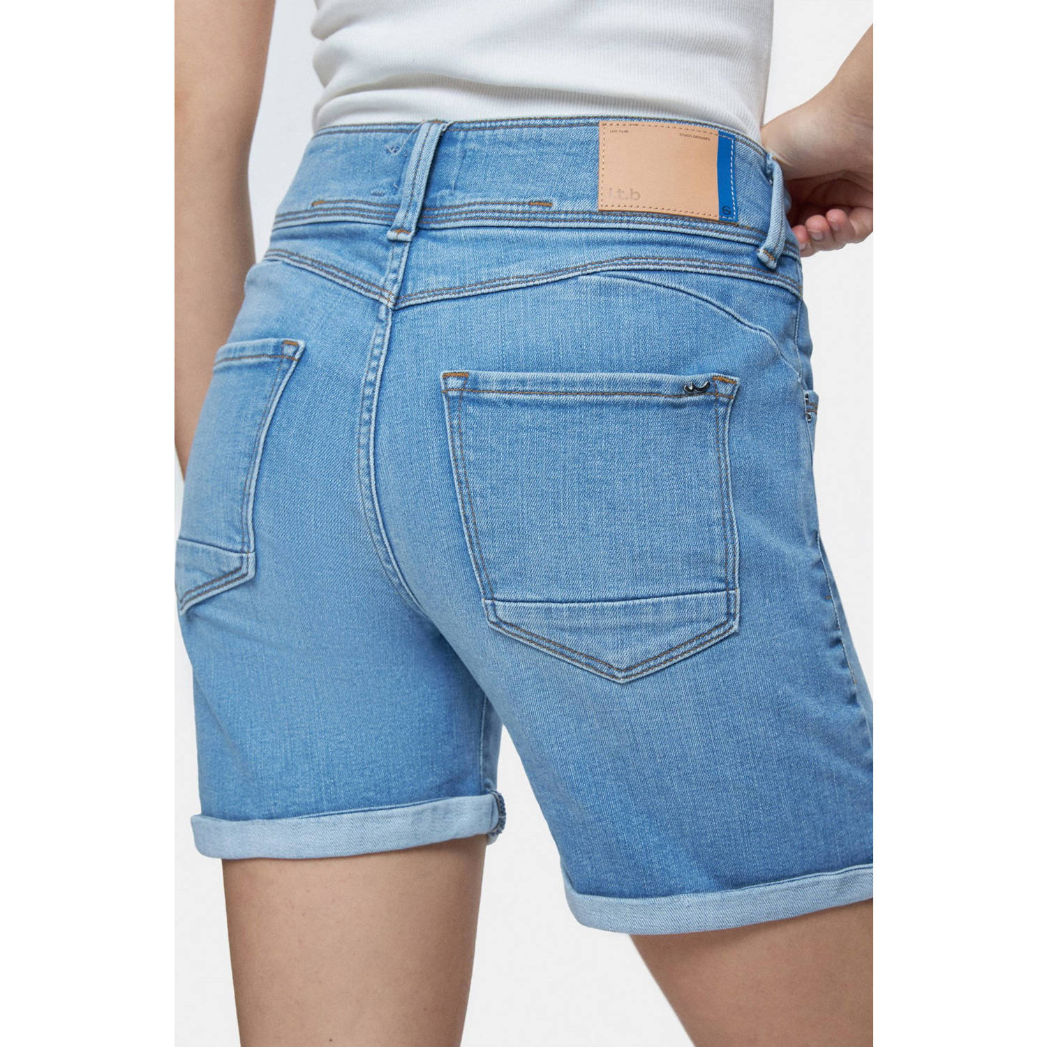LTB denim regular waist short blauw