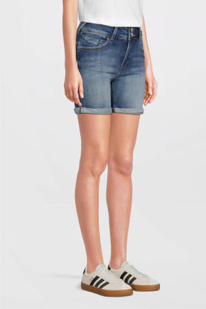 denim regular waist short blauw