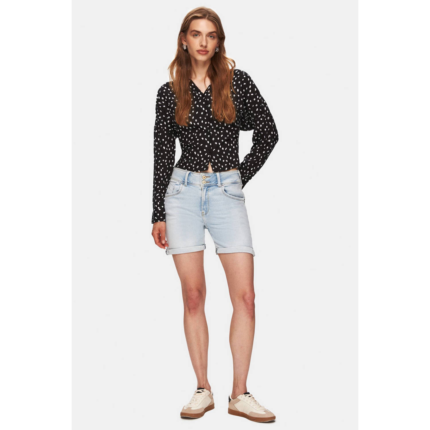 LTB denim regular waist short blauw