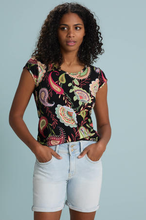 regular waist denim short