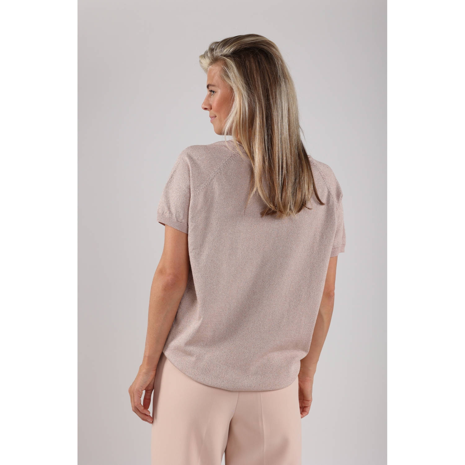 NUKUS top lichtroze met lurex
