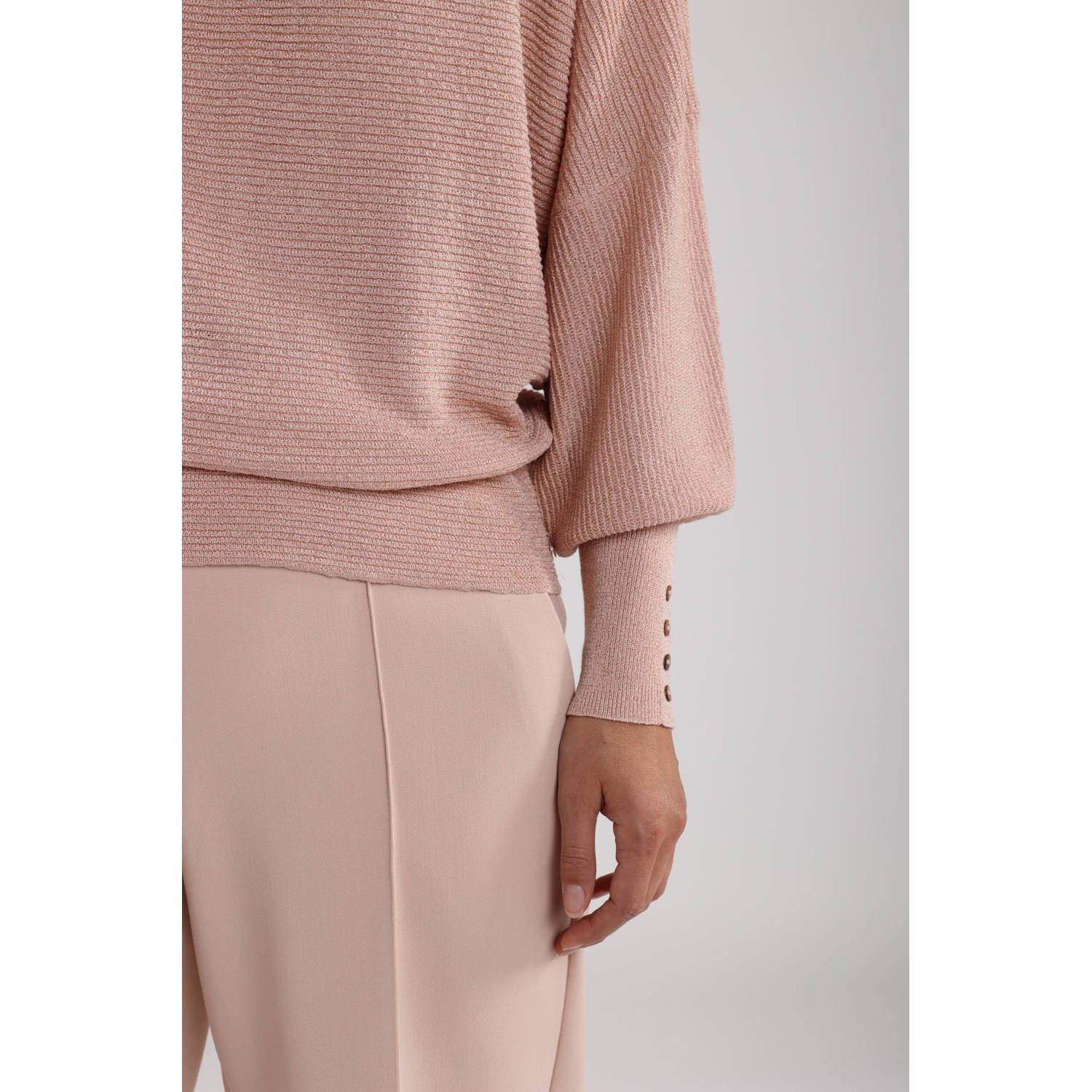 NUKUS pullover oudroze fijn gebreid