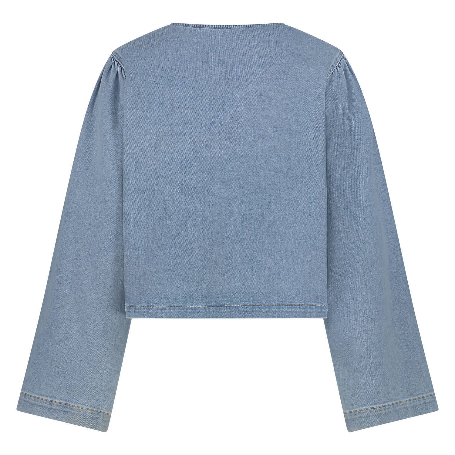 NUKUS blousetop light blue denim