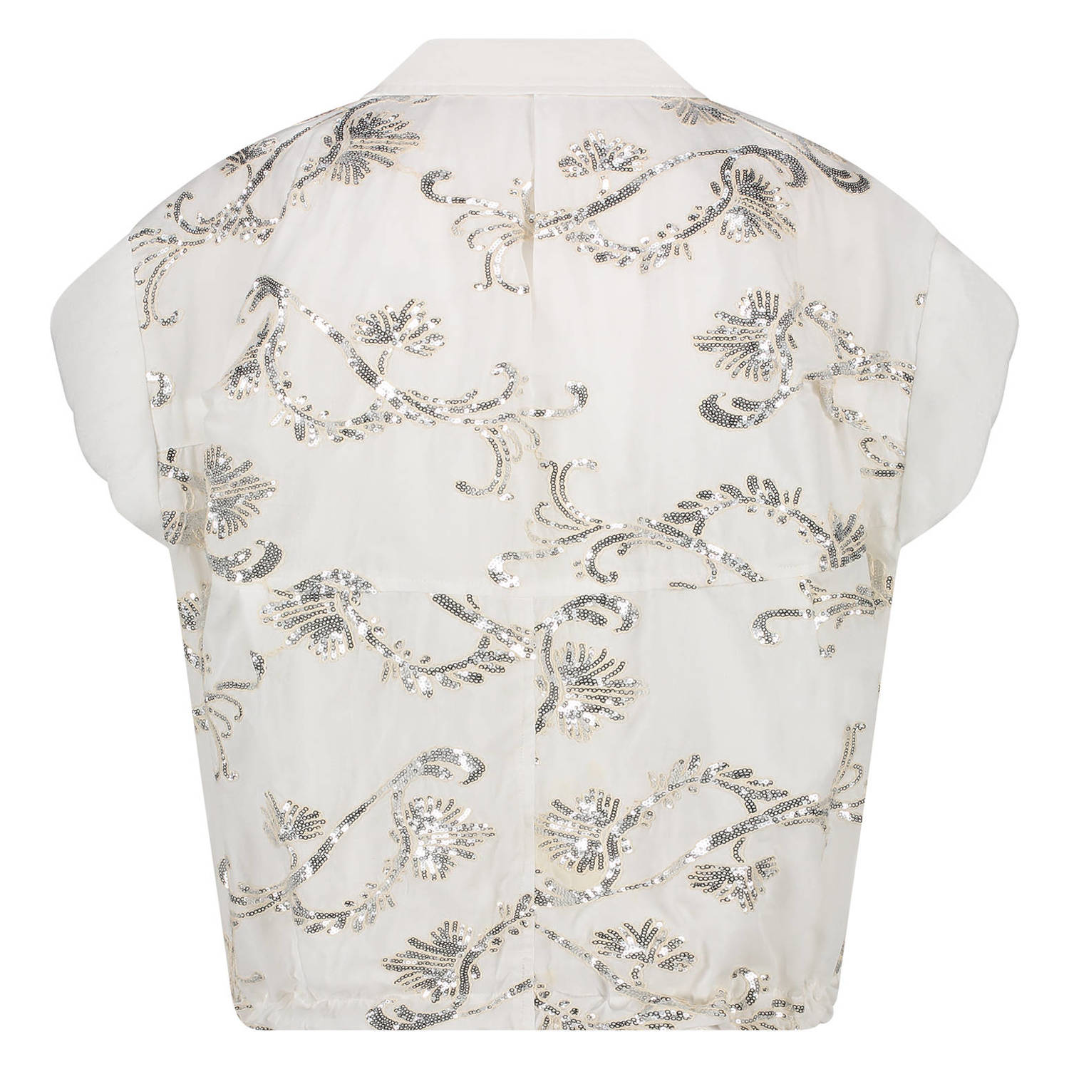 NUKUS blouse wit met pailletten