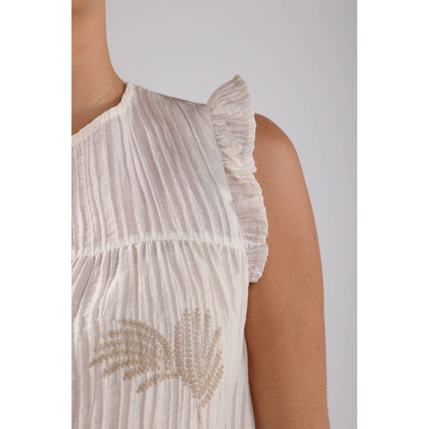 NUKUS blousetop zand