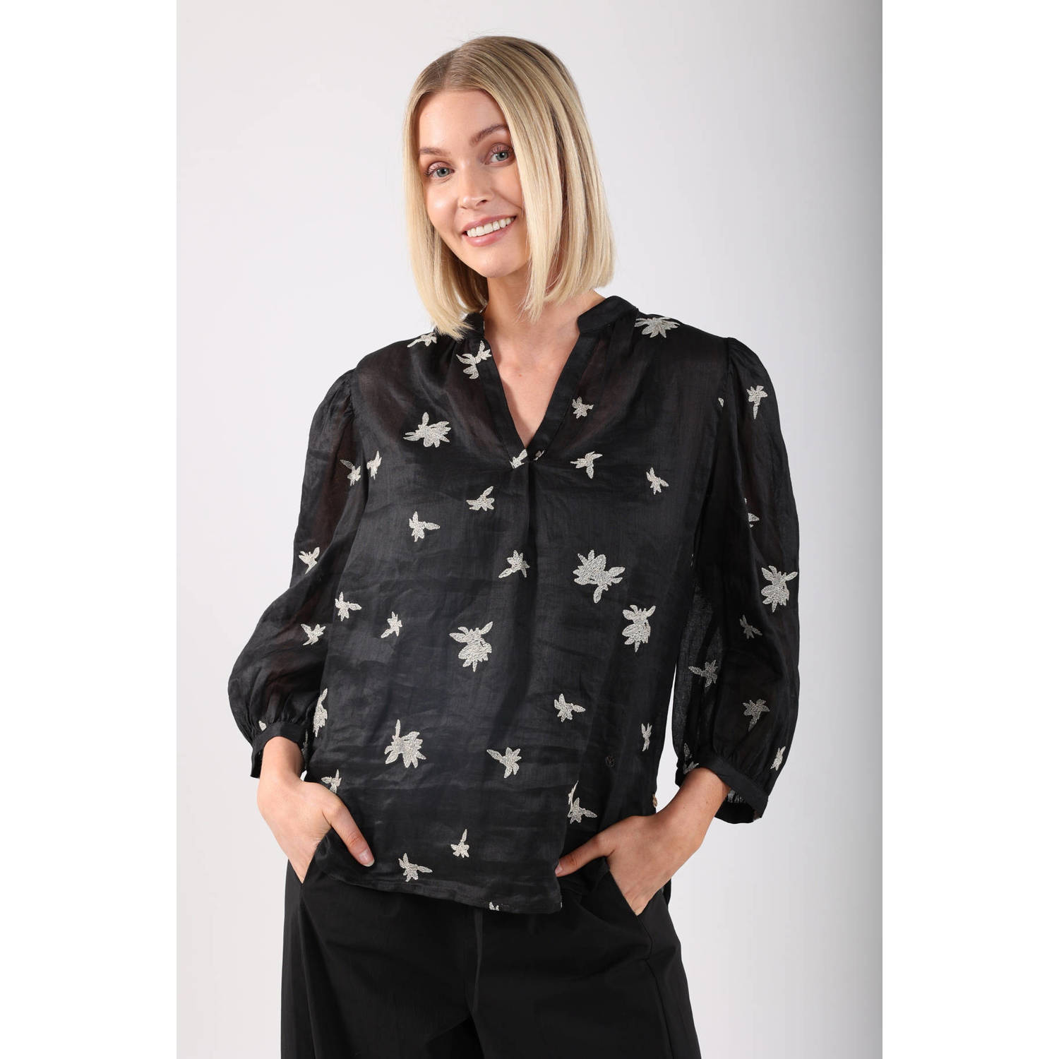 NUKUS blouse zwart
