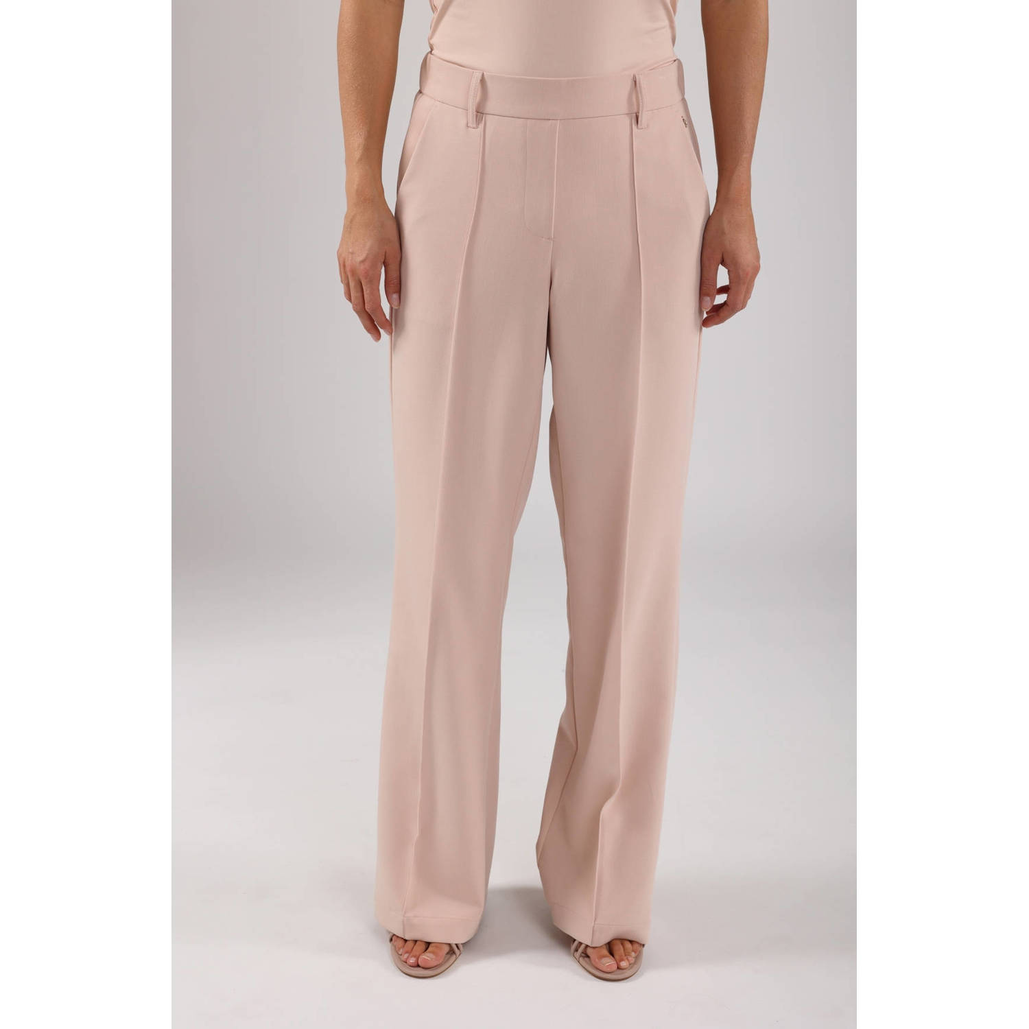 NUKUS straight regular waist pantalon lichtroze