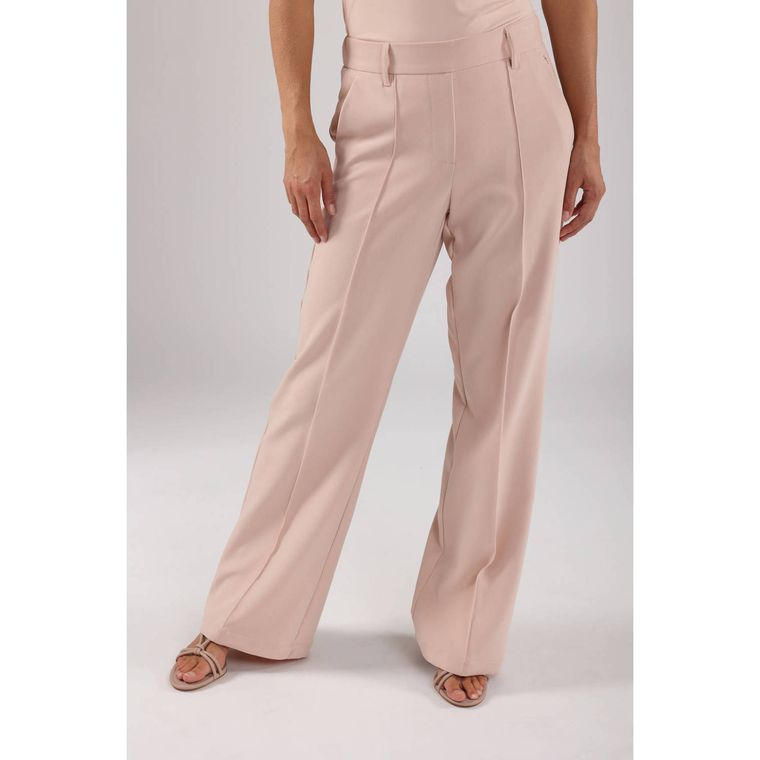 NUKUS straight regular waist pantalon lichtroze