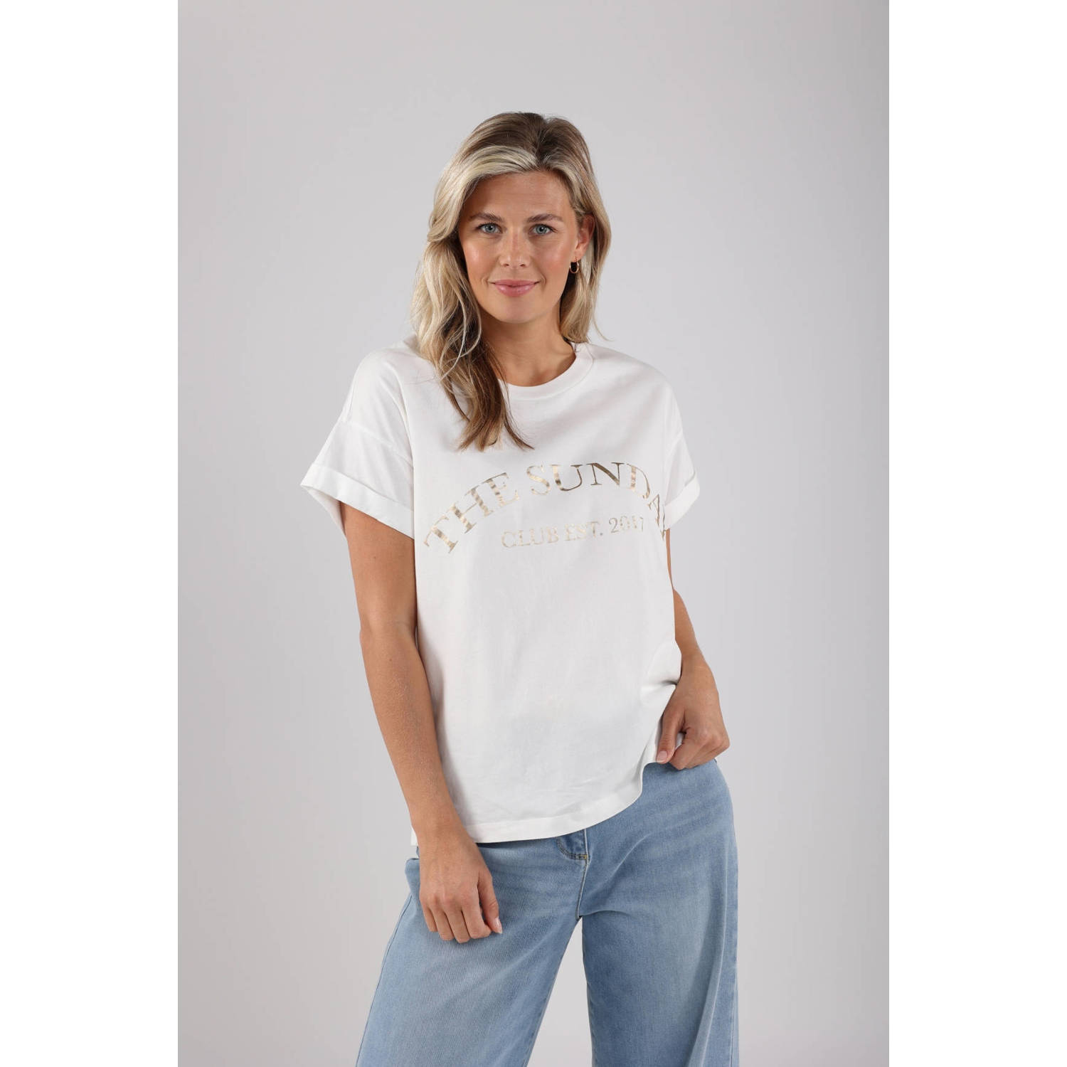 NUKUS Dames Tops & T-shirts Meike Shirt The Sunday Wit